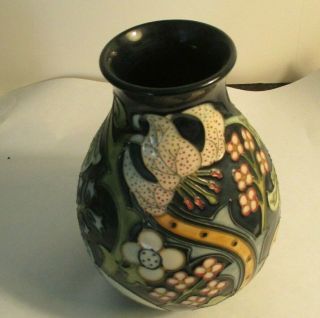 Moorcroft English Art Pottery Golden Lily Arts And Craft Style 8 " Vase