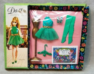 Vintage 1970s Dawn Doll Outfit Green Fling 8113 In Package.