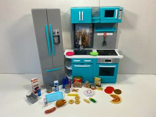 My Life As Kitchen Play Set For 18 " Dolls Stove Refrigerator Accessories