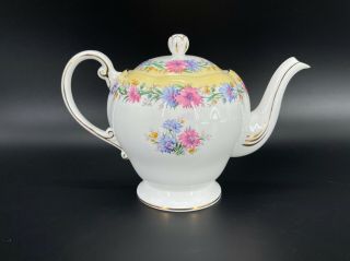 Foley Cornflower Yellow Large Teapot Bone China England 3