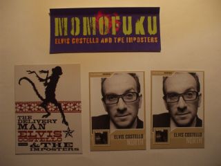 Elvis Costello & Imposters 1 Momofuku Sticker 1 Delivery Man Card 2 North Cards