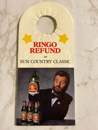 Ringo Starr Sun Country Classic Advertising Bottle Hangs,  Ten Sheets