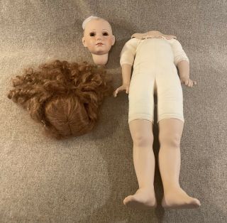 Whitney Donna Rubert,  28” Doll - Porcelain Head/wig,  Chest,  Arms,  Legs & Cloth Body