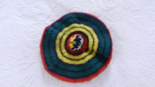 Vintage Buchanan Mullti Color Striped Wool Beret Hat,  Made In Scotland