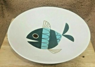 Mid Century Modern/california Pottery - Metlox Three Footed Tropicana Fish Bowl