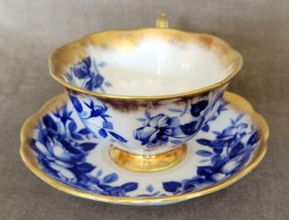 Royal Albert Treasure Chest Blue Roses Series Tea Cup & Saucer 3