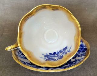 Royal Albert Treasure Chest Blue Roses Series Tea Cup & Saucer 5