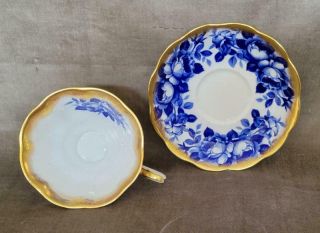Royal Albert Treasure Chest Blue Roses Series Tea Cup & Saucer 6