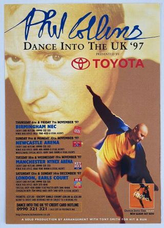 2x Phil Collins - Dance Into The Uk Promo Tour Flyers Handbills - 1997
