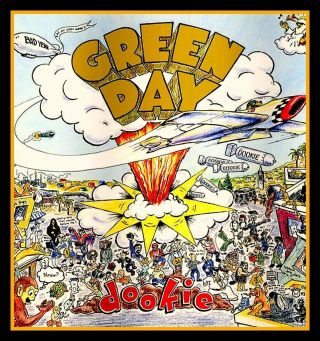4 " Green Day Dookie Vinyl Sticker.  Classic 90 