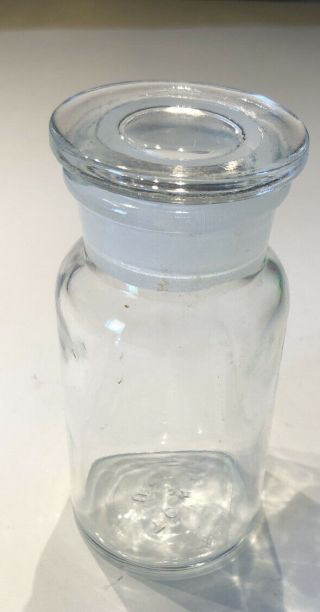Antique T.  C.  W & Co Chemical Apothecary Pharmacy Bottle Glass Topper 3 Rare