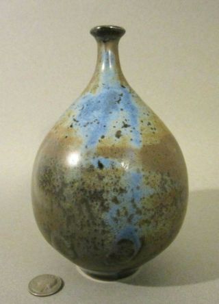 Steve Salisian California Studio Art Pottery Stoneware 7 " Weed Pot Vase Mcm