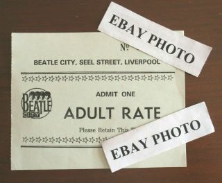 Beatles Beatle City Ticket Stub Liverpool Bus Revolver Help Magical Mystery Tour