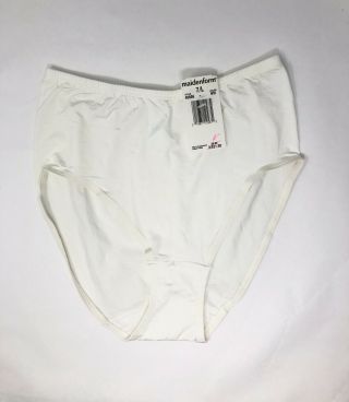 Vintage Maidenform Bikini Panties White Size 7/l 40656 Nwt