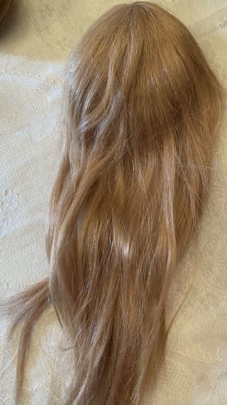 French Human Hair Doll Wig Size 8 Blonde For Antique Doll French Doll Wig