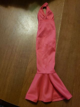 Vintage Mego Cher Doll Pink Halter Fit N Flare Dress