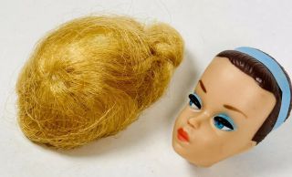Vintage Mattel Barbie Head And Wig Circa Late 1950’s To Early 1960’s