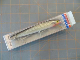 Vintage In Package Rebel F - 3001 Black/chrome/white Floating Minnow 5 1/2 "
