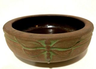 Peters & Reed Pottery Moss Aztec Dragonfly Bowl 9410 2