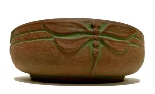 Peters & Reed Pottery Moss Aztec Dragonfly Bowl 9410 3