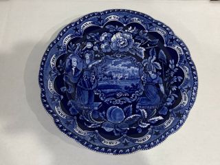 Historical Staffordshire States Series Dinner Plate By Clews Ca.  1825