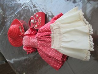 Vintage Madame Alexander Cissette Red Polka Dot Outfit