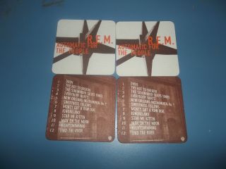 Rem Automatic For The People Set Of Four (4) Us Promo Only Drink Coasters