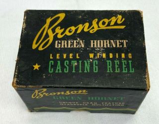 Vintage Bronson Green Hornet Fishing Reel Box