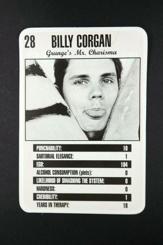 1 X Card Melody Maker Top Rankers Billy Corgan Smashing Pumpkins 28 ⌘ B