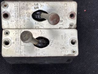 Two (2) Antique Square D Toggle Switches