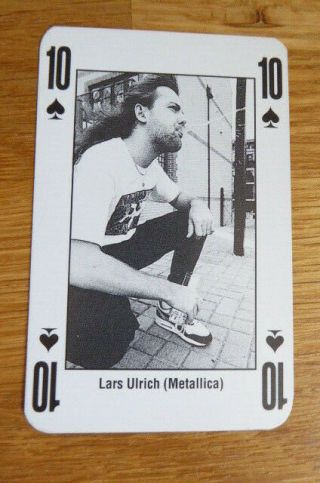 Lars Ulrich Metallica Single Card Kerrang The King Of Metal 1990 