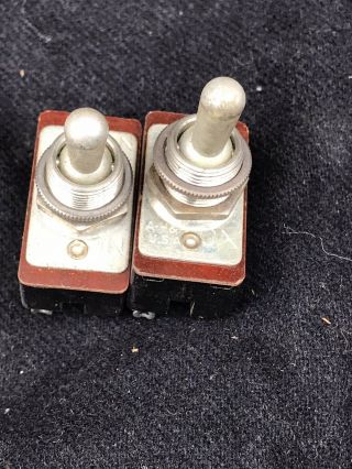 Two (2) Antique Ah & H Toggle Switches (3 Pin)