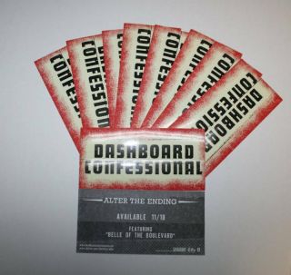 Dashboard Confessional Alter The Ending 10 Pack Stickers