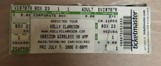2006 Kelly Clarkson Addicted Tour Concert Ticket