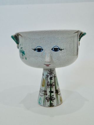 Bjorn Wiinblad Denmark Studio Art Pottery Face Head Planter Cup Mug Eva 1960