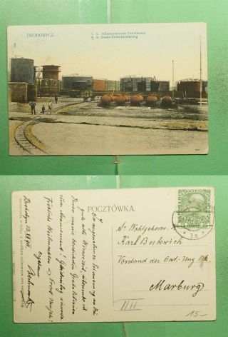 Dr Who 1911 Austria Drohobycz Postcard To Marburg G04894