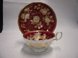 Wedgwood Tonquin Ruby Cup and Saucer 2