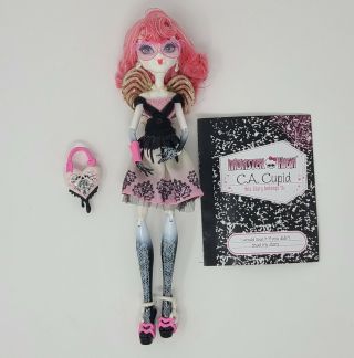 Monster High C.  A.  Cupid Doll With Diary,  Purse And Shoes