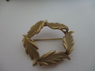 Vintage 1/20 12 Ktg.  F.  Ca Gold Filled Leaf Brooch