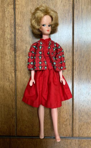 Vintage Tina Marie Doll w/ Carrying Case Barbie Clone Bubble Cut Accessories 60s 2