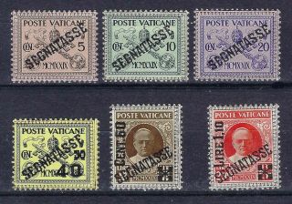 Vatican City 1931 Postage Due Segnatasse Set Hinged Cv £95
