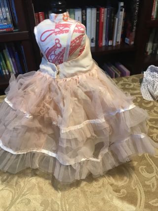 Vintage Terri Lee Pink Ballerina Dress Embroidery Tag 2