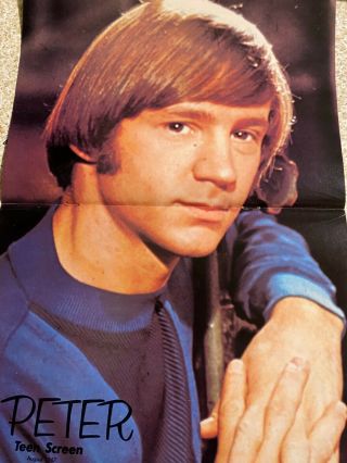Peter Tork,  The Monkees,  Two Page Vintage Centerfold Poster