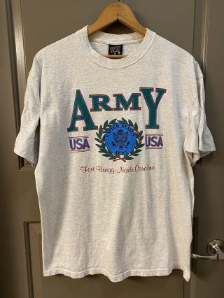 Vintage 80/90s Single Stitch Us Army Fort Bragg,  Nc T - Shirt