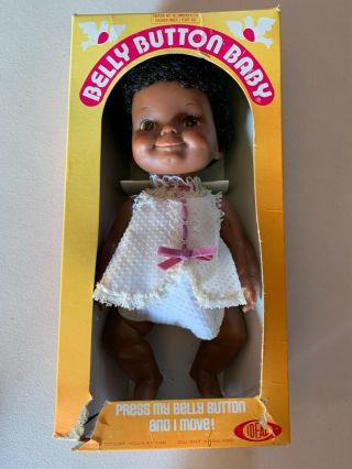 Vintage Ideal Belly Button Baby Doll - African American Press Belly Button
