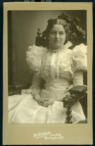 C1900 Washington Dc Victorian Woman Cabinet Photo By Stalee