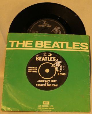Vinyl 7 " Singles - Beatles - A Hard Bays Night &things We Said To - Day