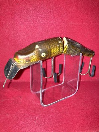 Vintage South Bend Jointed Pike Oreno Wood Fishing Lure 2