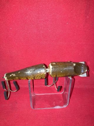 Vintage South Bend Jointed Pike Oreno Wood Fishing Lure 3