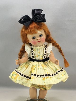 Vintage Vogue Tag Ginny Yellow Floral Dress W - Bloomers,  Slip,  Hair Bow (no Doll)